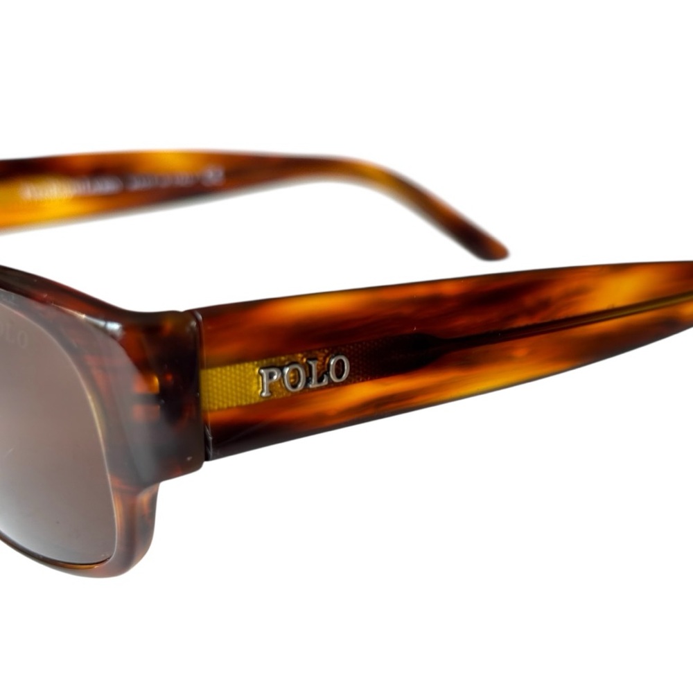 Polo Ralph Lauren vintage Havana Brown square made in Italy sunglasses 53-20-135